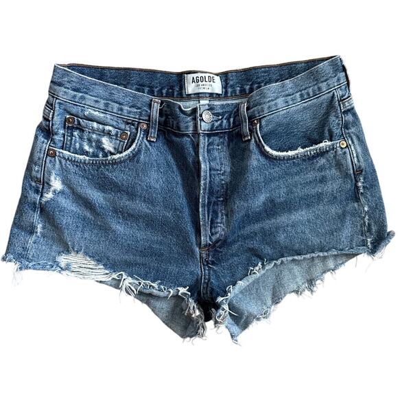 AGOLDE Parker‎ Vintage Cutoff Organic Denim Shorts in Rock Steady Size 29 - Picture 4 of 9